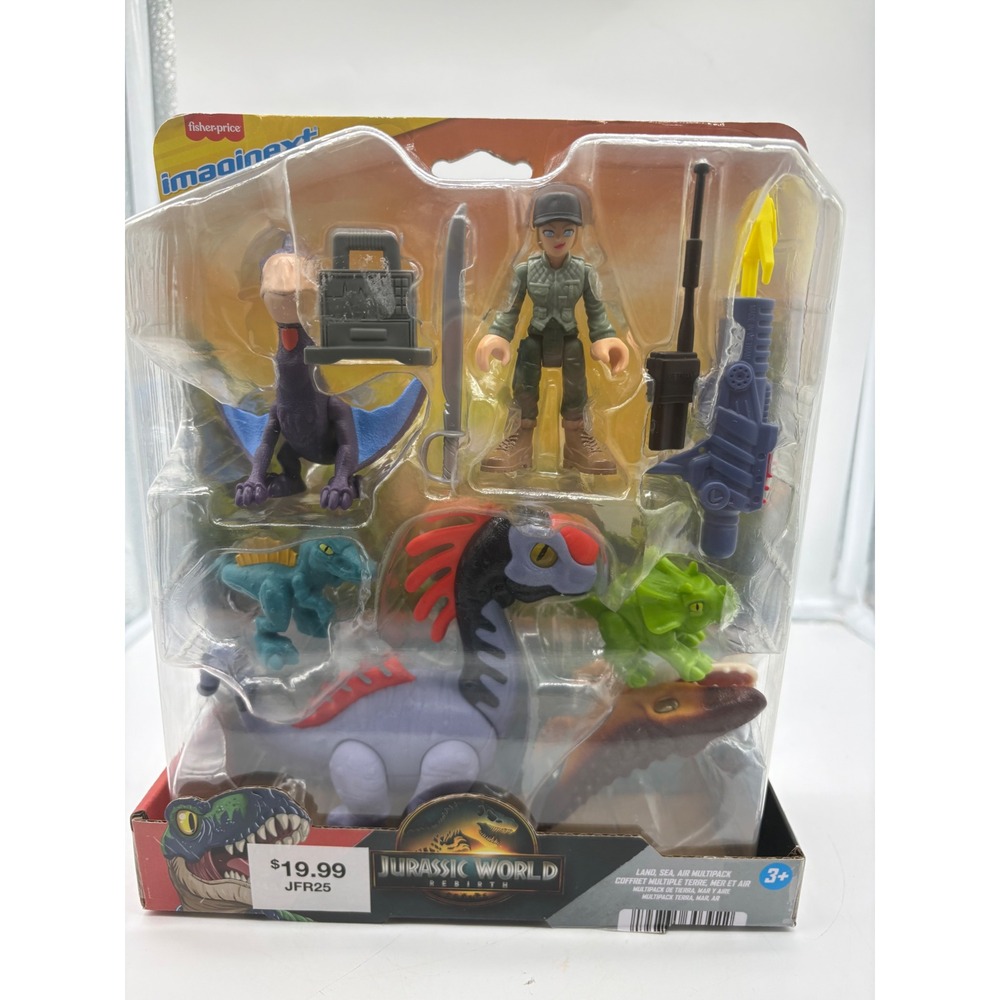 Fisher-Price Imaginext Jurassic World Rebirth Set 6 Action Figures Launcher NEW